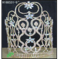 Novo estilo de moda por atacado ouro AB rhinestone coroa tiaras